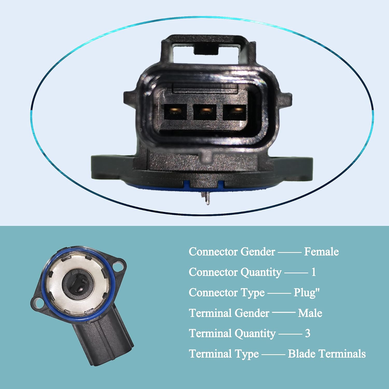 Throttle Position Sensor TPS274 Compatible with Ford Mercury Ka EcoSport Replace 89054618 14149 SS10528 DY871 TPS274 2132722 5S5127 717627 988F9B989BB