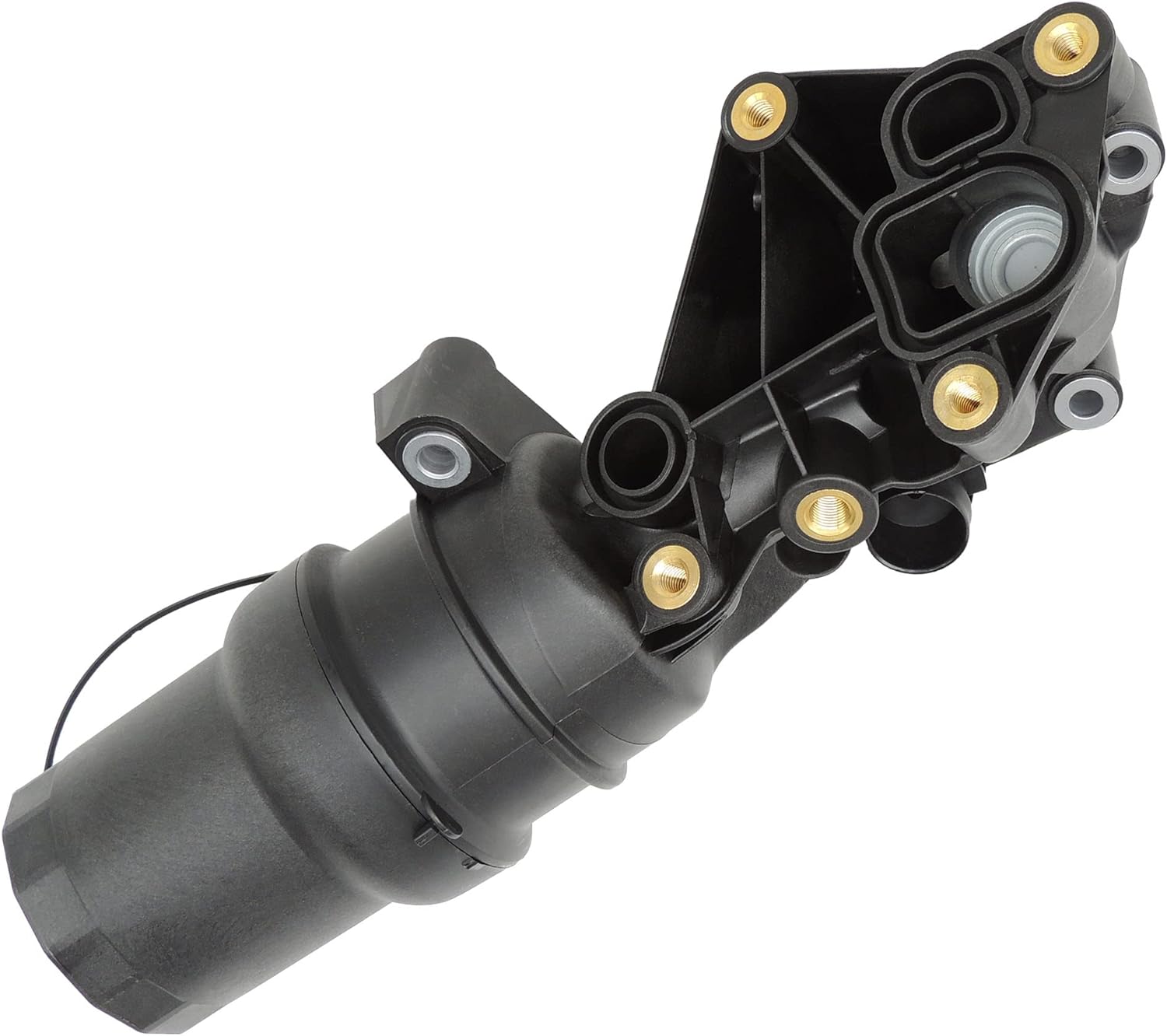 07K115397D HiSport Engine Oil Cooler Filter Base Housing Assembly - Compatible with Volkswagen Golf 2013 Jetta Passat Audi TT RS Quattro 2012-2013 Replaces 07K115397B, 07K115397A