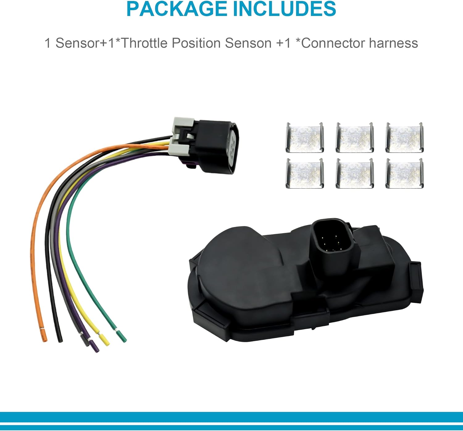 HiSport TH0006 19259452 - Throttle Position Sensor & Connector - Compatible with Buick Cadillac Chevrolet Express 1500 GMC Savana Envoy Yukon Cadillac Escalade Suburban #Replace 260067,TPS4270