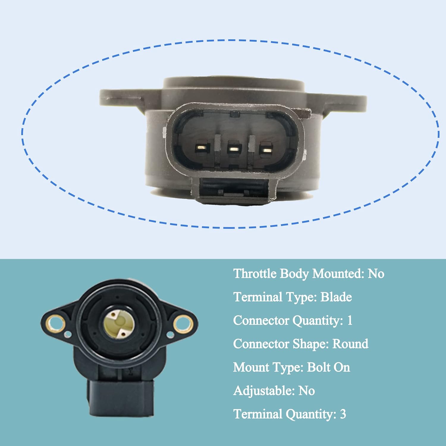 Throttle Position Sensor(Throttle Body Sensor)TPS Compatible with 2003-2006 Vibe,1996-2002 4Runner,1996-1998 T-100,1997-2004 Tacoma,2000-2002 Tundra