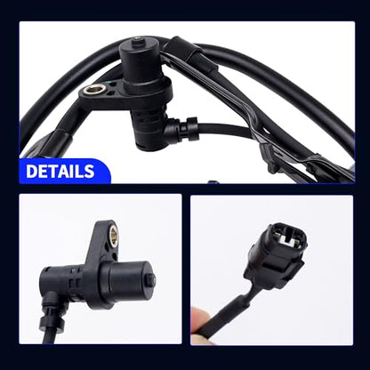 HiSport Front Driver and Passenger Side ABS Speed Sensor Set Replacement for Toyota Camry 2007-2011 V6 2.4L 2.5L 3.5L Base XLE LE Hybrid SE CE,Compatible with Lexus ES350 Sedan 2007-2011 2PCS