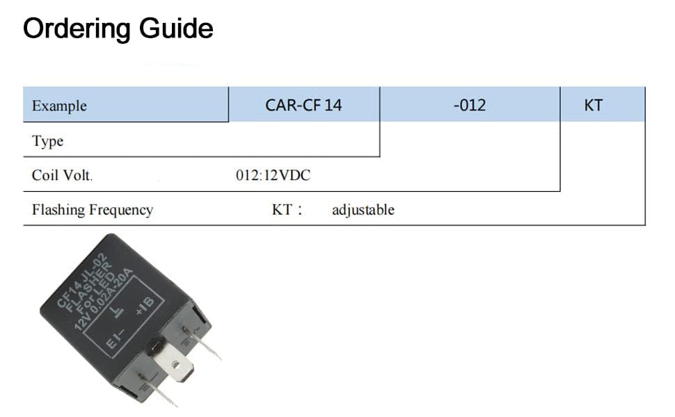 HISports Blinkrelais,3 Pin Blinkrelais Flasher Relay,CF14 12V 0.02A-20A Motorrad Blinker Blinkgeber 0,1 Watt-150 Watt Für Fahrzeug Auto Motorräder