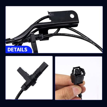 HiSport Front ABS Wheel Speed Sensor Left & Right Compatible with Toyota RAV4 2006-2008 L4 2.4L,2.5L 2009-2012,3.5L V6 2006-2012 Replaces 8954342050, 895430R010