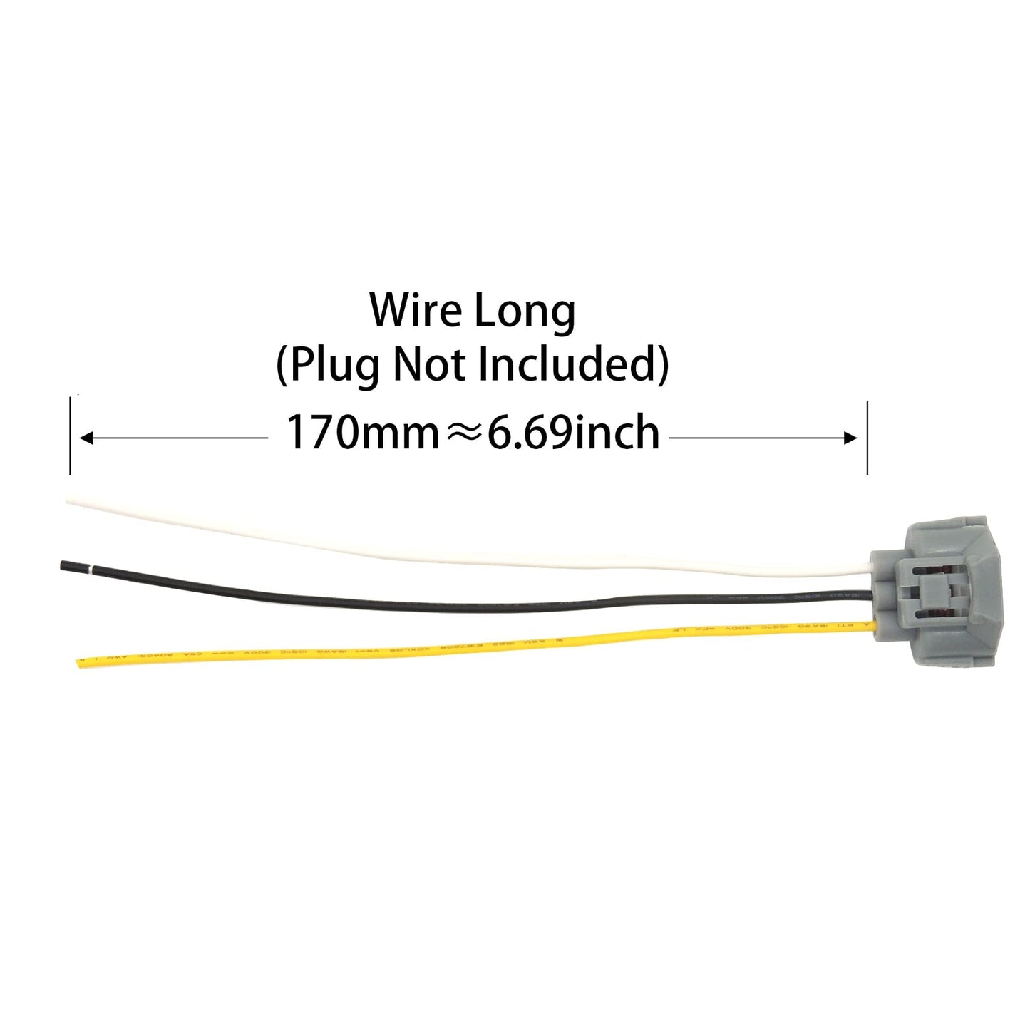 HiSport 3-Wire Front Turn Signal Wiring Connector Plug Pigtail Wire Harness Compatible with Toyota Camry Tacoma Tundra Replacement for 90075-60060 9007560060, 2PCS