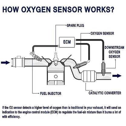 HiSport 350-34258 Heated O2 Oxygen Sensor Compatible with Pontiac Vibe 2003, 2004, 2005, 2006, Toyota Corolla 2003-2004 Matrix 2003-2006 Tacoma 2016, 2017, 2018, 2019, 2020, 2021, 2022, 2023
