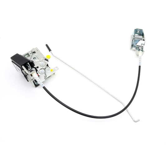 Hisport F4TZ-15219A65-A Door Latch Lock Assembly Front Left Driver Side - Compatible with 1992-1998 Ford F350 F250 F150 Bronco LH Side Power Door Latch Lock Actuator Motor Cable Rod Kit