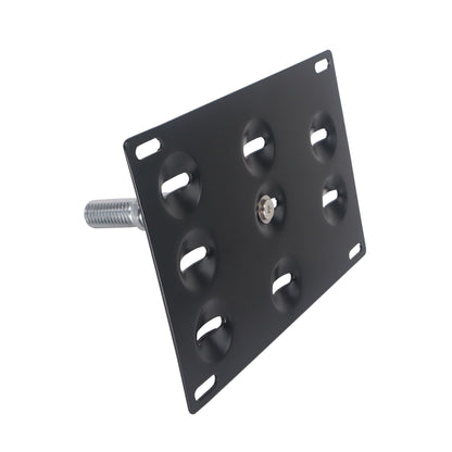 HiSport License Plate Holder Front Bumper Compatible with Mazda 3 6 CX-5 MX-5 Miata, No Drill Relocator Hole Adapter Support Holder