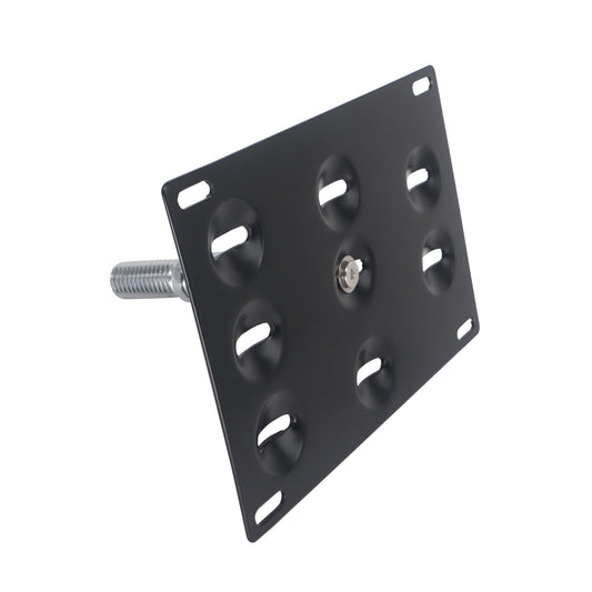 HiSport License Plate Holder Front Bumper Compatible with Mazda 3 6 CX-5 MX-5 Miata, No Drill Relocator Hole Adapter Support Holder