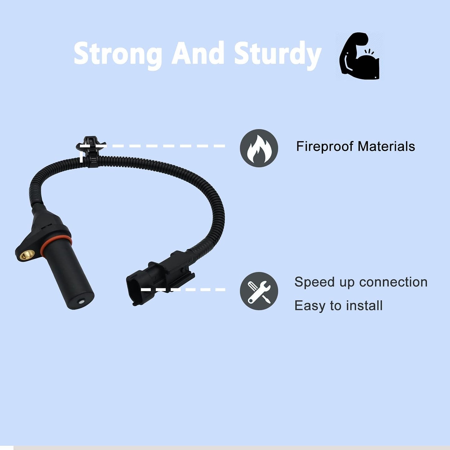 HiSport 39180-2B000 Crankshaft Position Sensor Compatible with Hyundai Accent 2012-2015, Elantra 2011-2015, Elantra GT 2014-2015, Tucson 2014-2015, Veloster, Kia Forte Forte5 Rio Sou Rondo Seltos