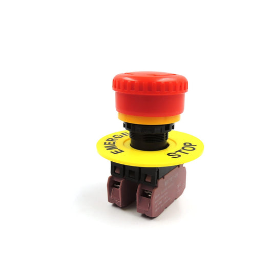 HiSport 22MM 1NC 1NO Emergency Stop Push Button Switch AC 660V 10A Red Mushroom Cap