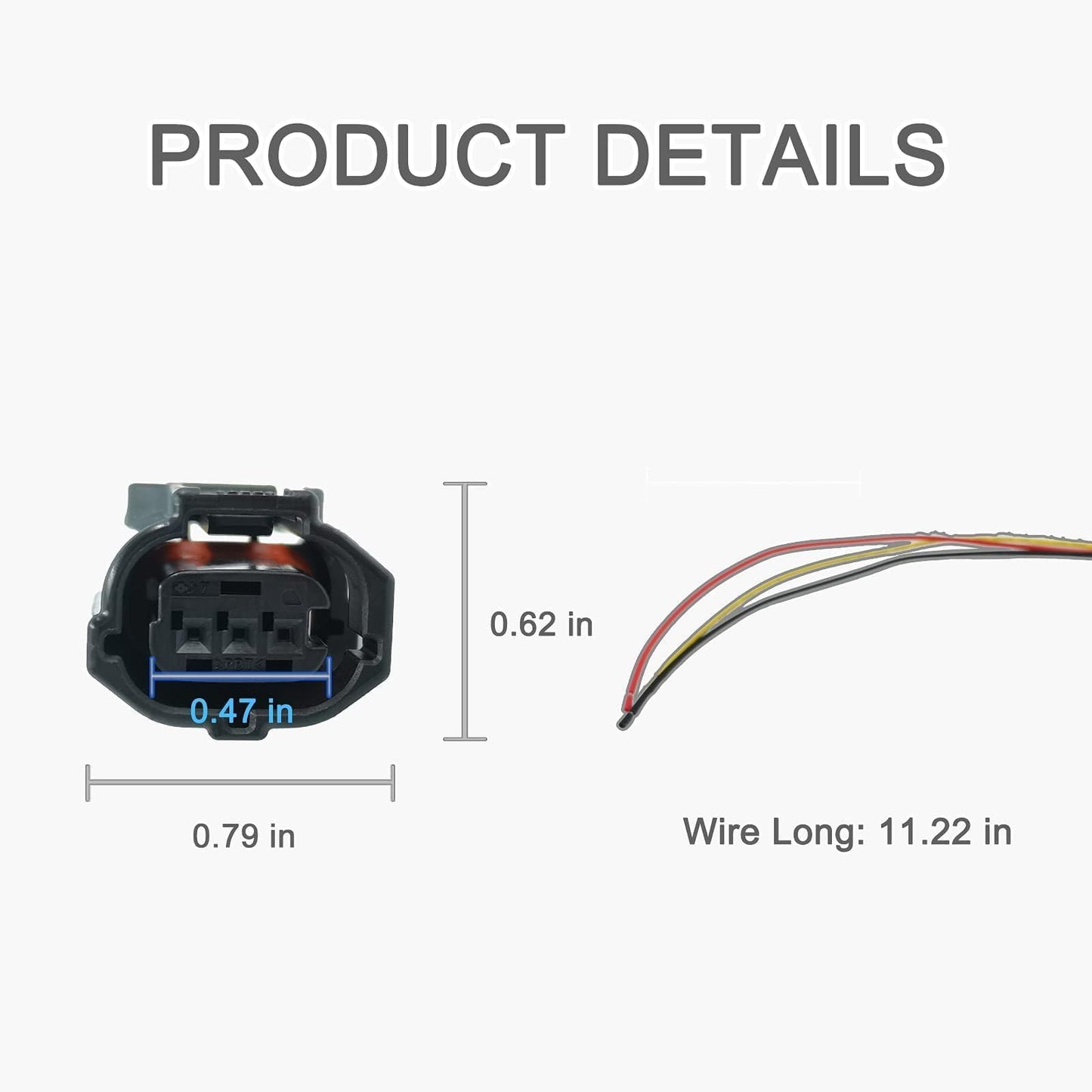 HiSport 90919-05060 Camshaft Position Sensor Connector Compatible with Lexus CT200H ES300H GS300 IS250 IS300 IS350, Scion iM iQ TC XD, Toyota 4Runner Avalon Camry Corolla Highlander RAV4 Tacoma Tundra