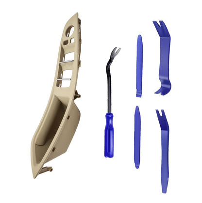 HiSport Beige Window Switch Armrest Door Panel Inner Interior Door Pull Handle Compatible with BMW 5 Series F10 F11 F18 520 523 525 528 530 535 2010 2011 2012 2013 2014 2015 2016#51417225875