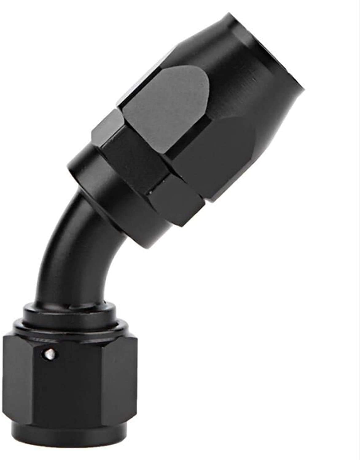 HiSport 12AN 45 Degree Hose End Fitting Swivel Aluminum Black