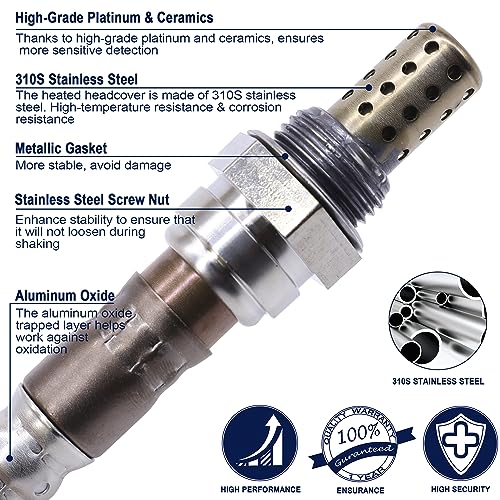 HiSport 350-34258 Heated O2 Oxygen Sensor Compatible with Pontiac Vibe 2003, 2004, 2005, 2006, Toyota Corolla 2003-2004 Matrix 2003-2006 Tacoma 2016, 2017, 2018, 2019, 2020, 2021, 2022, 2023