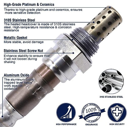 HiSport 350-34258 Heated O2 Oxygen Sensor Compatible with Pontiac Vibe 2003, 2004, 2005, 2006, Toyota Corolla 2003-2004 Matrix 2003-2006 Tacoma 2016, 2017, 2018, 2019, 2020, 2021, 2022, 2023