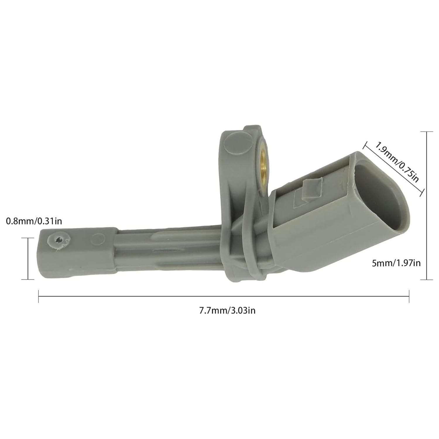 HISports ABS Raddrehzahlsensor 124071163363,Hinten Rechts Raddrehzahl Grau Kompatibe mit Q3 CC EOS GTI