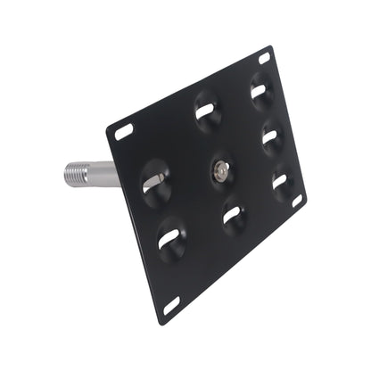 HiSport License Plate Holder Front Bumper Compatible with Mercedes C-Class CLA-Class E-Class S-Class GLK-Class ML-Class GLA-Class SL-Class, No Drill Relocator Hole Adapter Support Holder