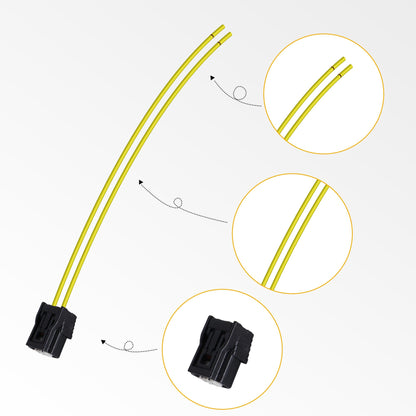 HiSport Coolant Temperature Sensor Connector Repair Harness Compatible with Honda Accord Civic Acura 2006-2024 Temperature Sensor Connector Pigtail Replace 04320-SAA-A00 37870-RWC-A01