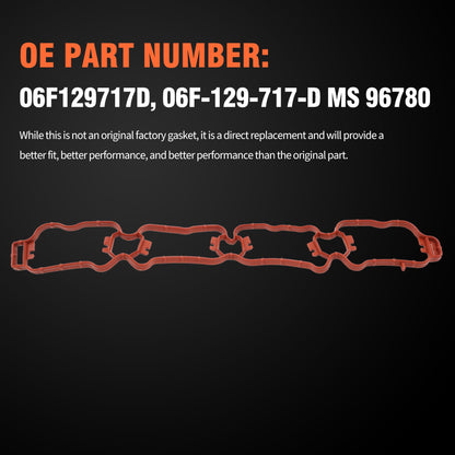 HiSport MS 96780 Engine Intake Manifold Gasket Set Replacement for Volkswagen Tiguan Jetta Compatible with Audi A4 A3 2.0L 2005-2018 Replace 06F129717D