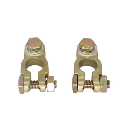 HiSport Brass Battery Terminal Connectors - This Battery Terminal Connector Compatible with Car Truck Van RV Boat (1 Pair)
