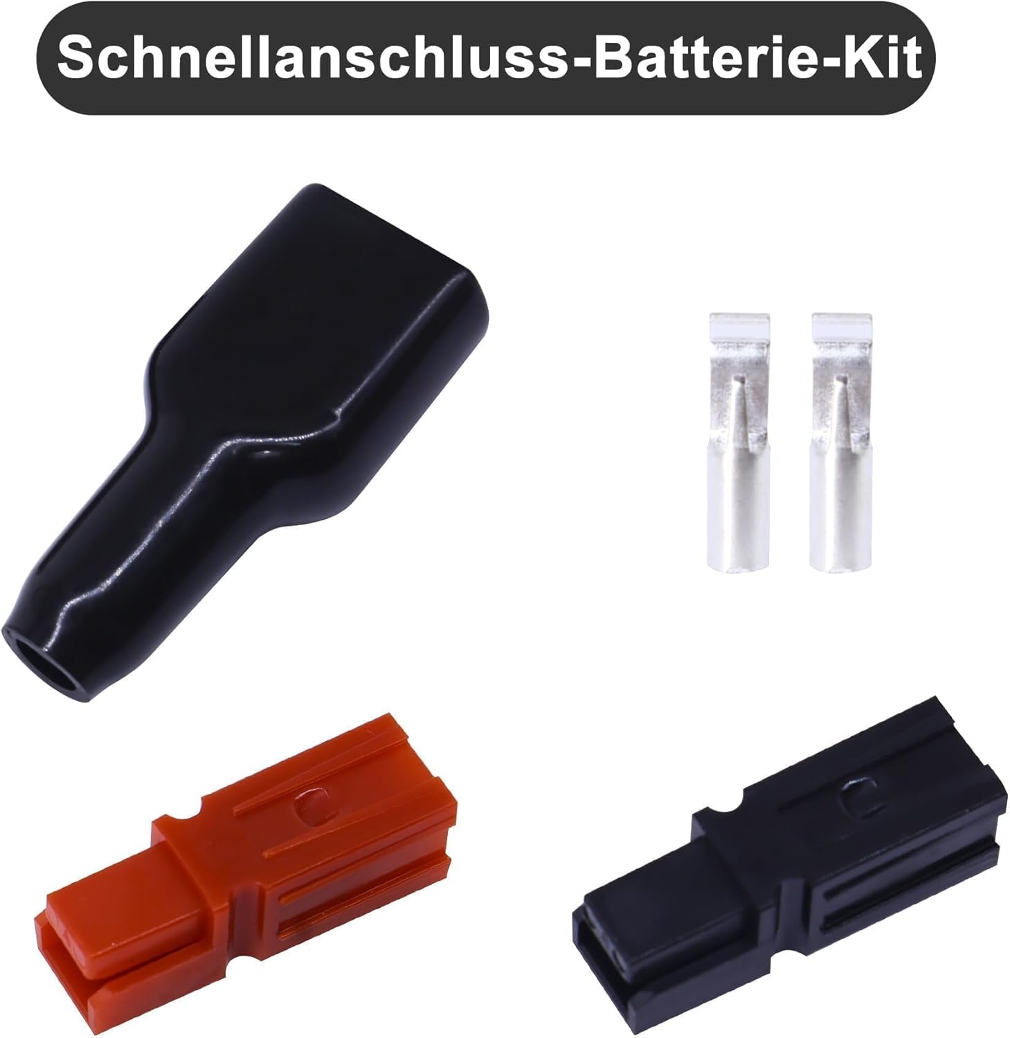 HISports 45 A Batterie Stecker,Anderson Stecker Batterieanschluss Schnellanschluss Stecker Terminal/Steckverbindung/Stecker/Batterie Verbindung 45 A (10 Paar Rot+Schwarz)