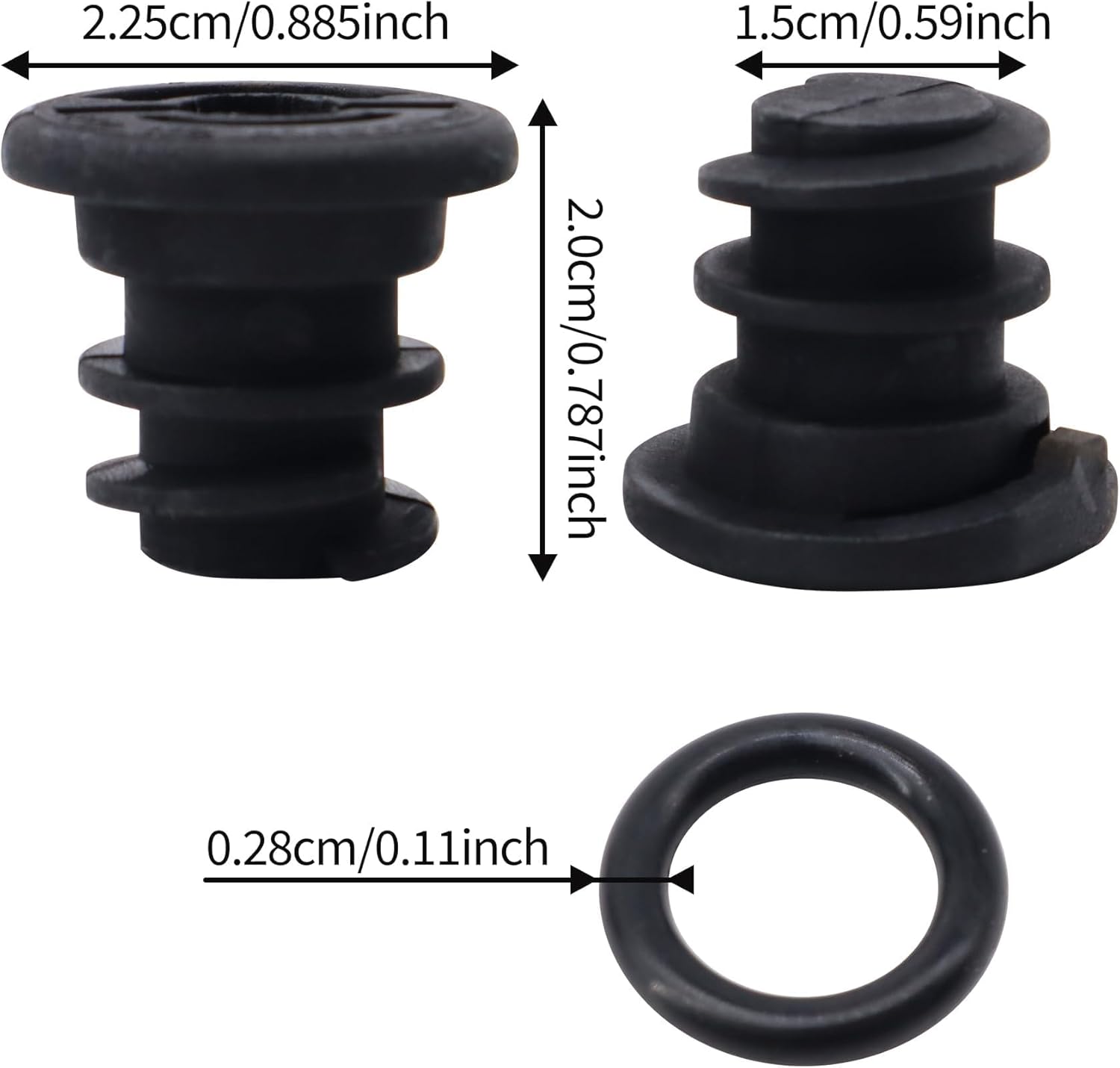 HISports Ölablassschraube mit Dichtung 06L103801, kompatibel mit Passat VW 1.8 l, 2.0 l, Kunststoff Ölablassschraube, Ersatzteile, 4 Stück, schwarz