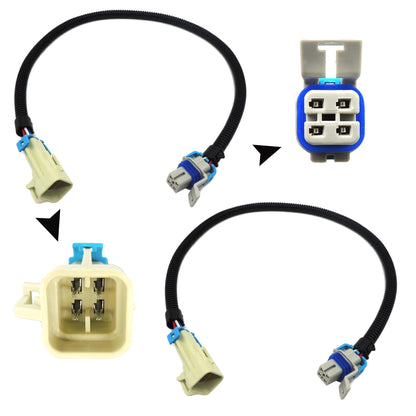 HiSport O2 Oxygen Sensor 24" Square 4 Pin LS1 LS2 O2 Wire Harness Gray 2PCS for LS1 LS2 LS3 LS6 LS7 O2 Sensor