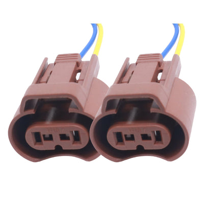 HiSport 9006 Headlight Plug Female Adapters Connector Wiring Harness Sockets Wire Plug Pigtails Compatible with High/Low Beam Or Fog Lights Use Replacement for OE 9006 HB4 (Pack of 2)