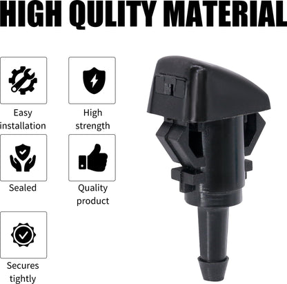 HiSport 5113049AA Windshield Washer Nozzle - Compatible with Chrysler Dodge Jeep Ram 300 PT Cruiser Avenger Charger Durango Grand Caravan H100 Van 2005-2016 - Replace 4805742AB 4805742AC