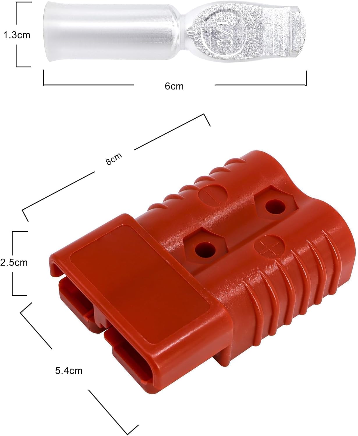 HISports 175A Anderson Stecker,Batterie Stecker,Batterie Anschluss Schnellanschluss Stecker Für Klimaanlagen, Wohnmobile, Wohnwagen, Boote,Gabelstapleranhänger,2 Stück Rot