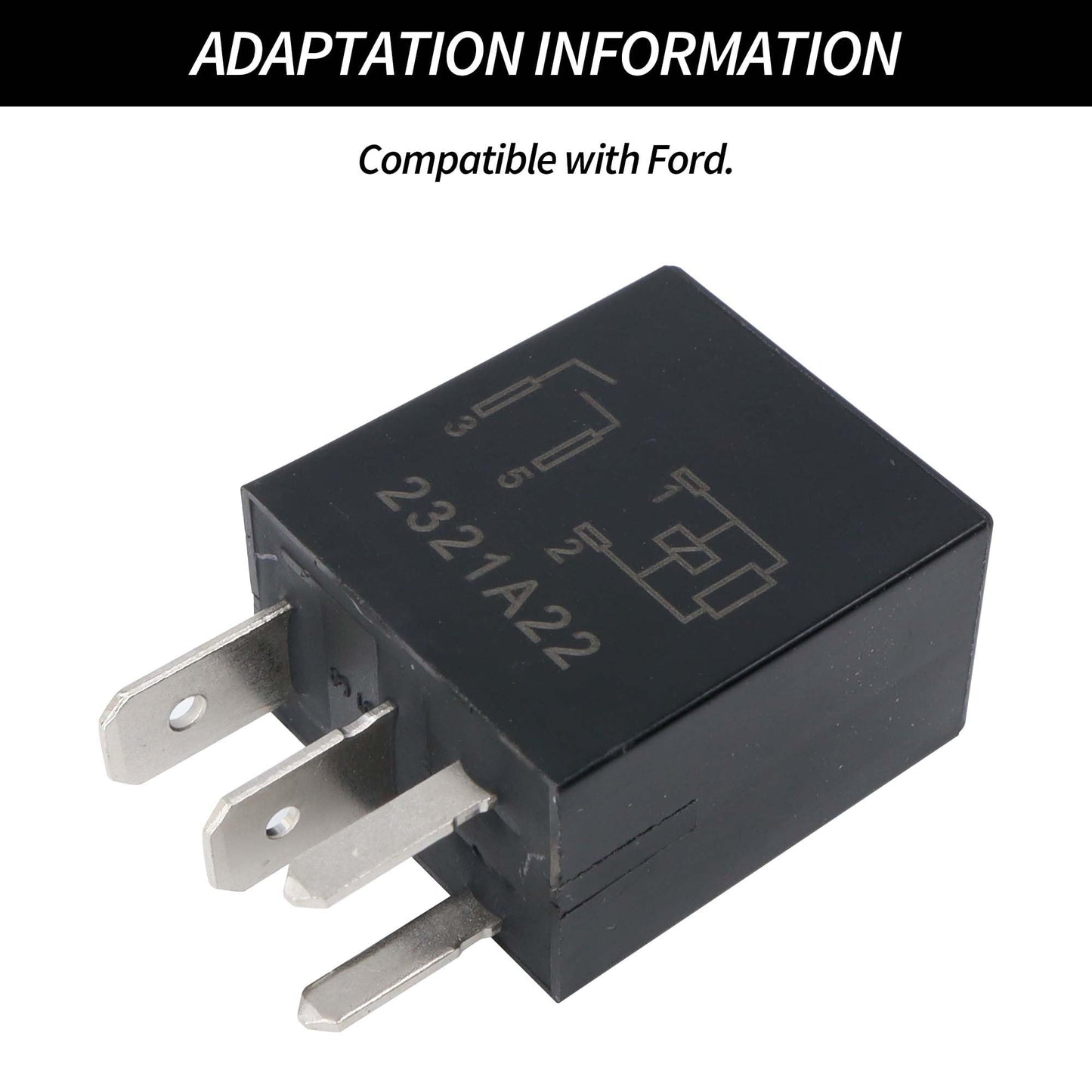 HiSport Relay 8T2T-14B192-AB 12VDC 4 Pins Plug-in Automotive Relay Compatible with Ford, 2PCS