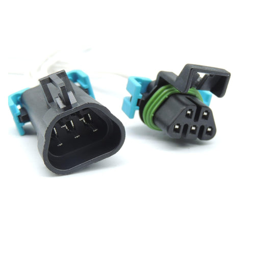 HiSport 1PACK 5 Pin Male And Female Sealed Headlight Assembly Connector Plug Pigtail Wire Wiring Harness Compatible with GM Pontiac G6