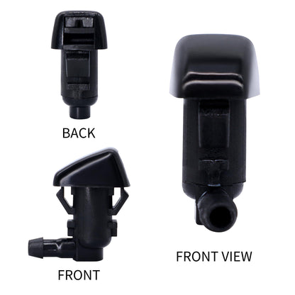 HiSport 55157319AA Windshield Sprinkler Wiper Nozzle - Compatible with Jeep Commander 2006-2010 Liberty 2008-2012 Compatible with Dodge Nitro 2007-2011 - (Two Side)