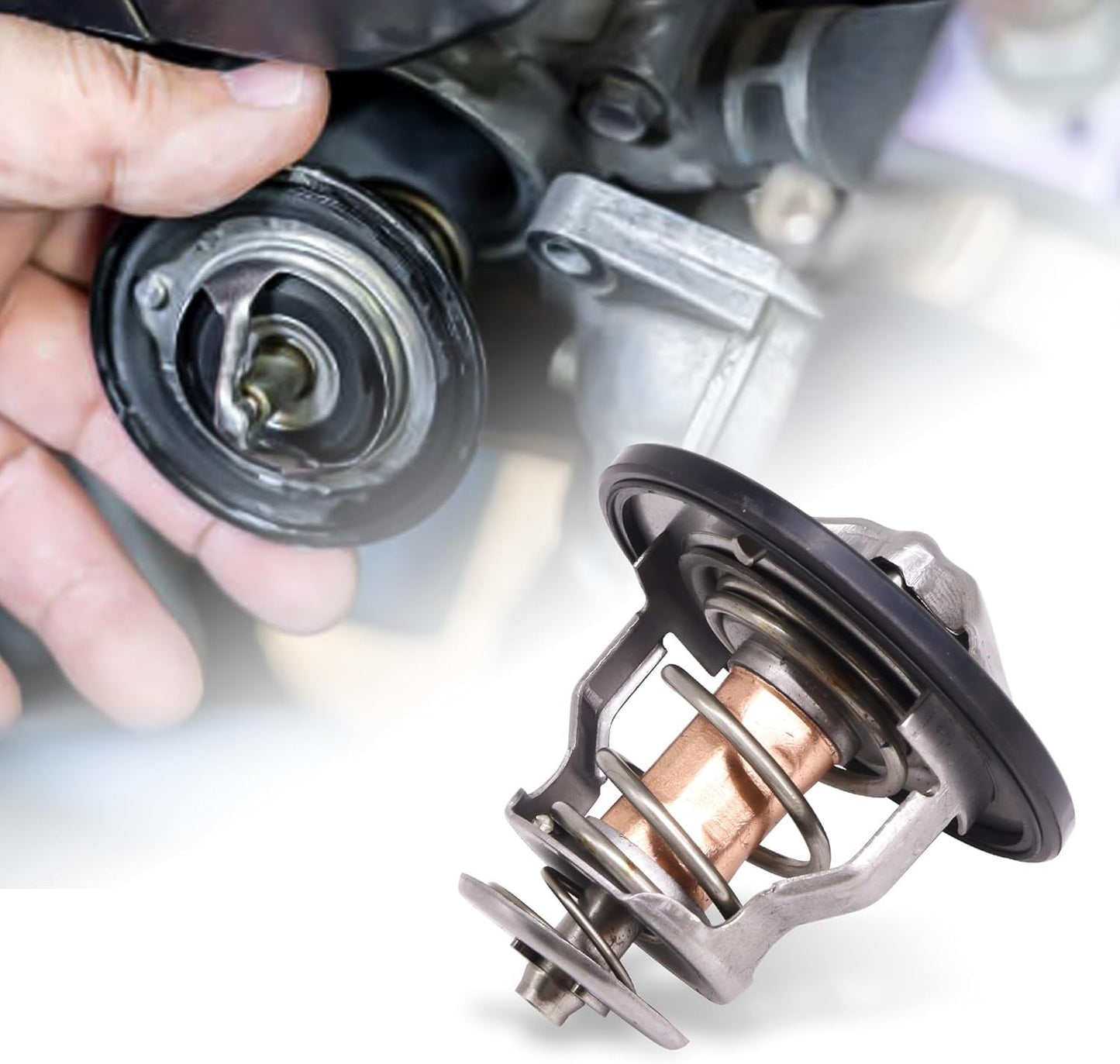 HiSport 9091603075 Engine Coolant Thermostat Housing Assembly Compatible with Lexus ES300 1992-2003, Replacement for Toyota Camry 1988-2017, Celica 1990-2005, T100 1995-1998, 90916-03075