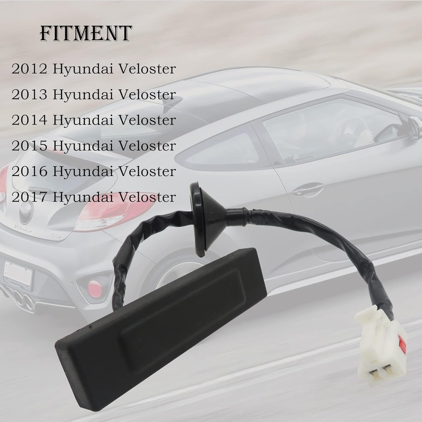 HiSport 81260-2V000 Hatch Release Button Trunk Lid Latch Switch Outside Handle & Lock Assembly Compatible with Hyundai Veloster 2012 2013 2014 2015 2016 2017 1.6L Replace 812602V000