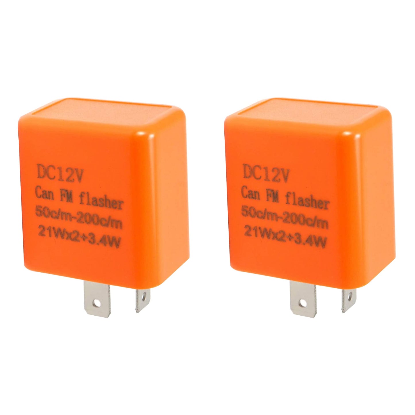 HiSport 12V 2 PIN Adjustable Electronic Flasher Relay Compatible with Honda Grom 125, Kawasaki ZX6R, 250R, Ninja 300, Z300, Fix for LED Turn Signal Light Bulbs 2Pcs