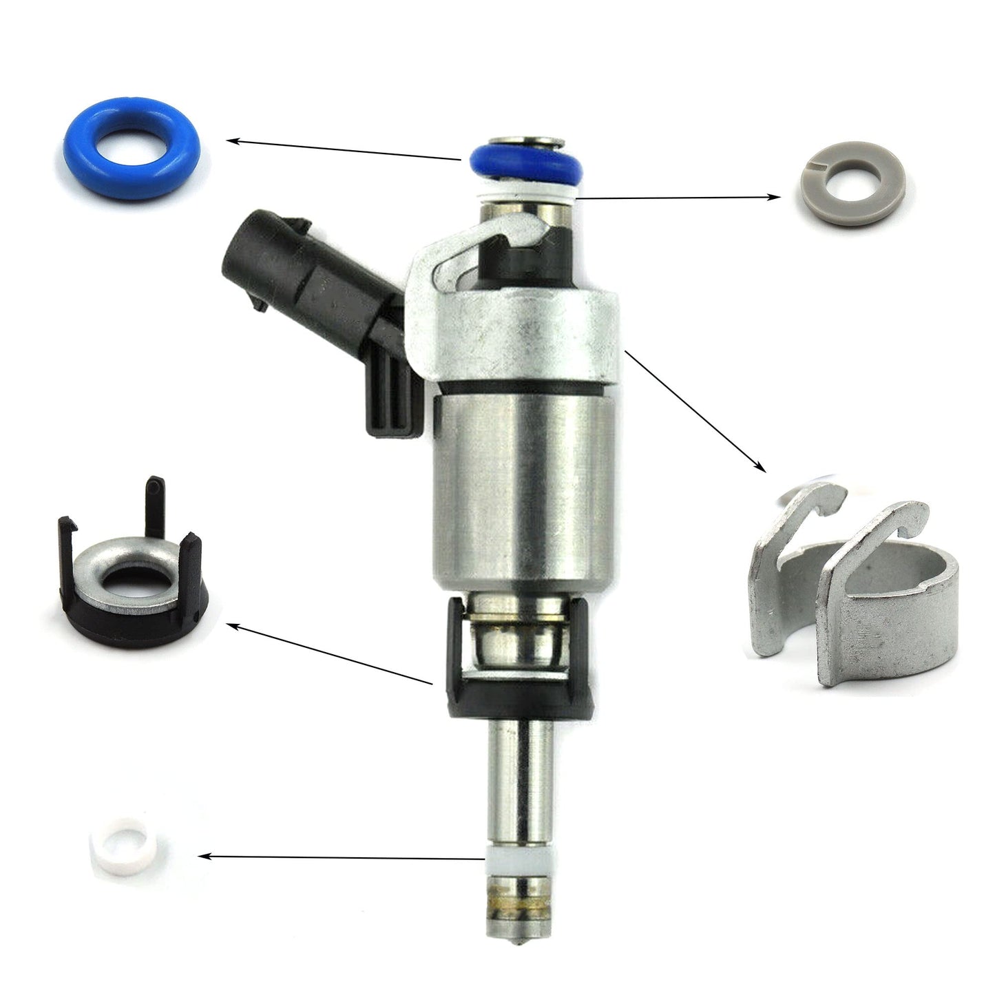 HiSport 06H998907A Fuel Injectors Seals Repair O-Ring Kit Replacement for Volkswagen Audi Jetta Passat Golf GTI Tiguan A3 A4 A5 A6 A8 Q32.0T