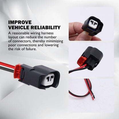 HiSport ABS Wheel Speed Sensor Connector - Compatible with Cadiliac Chevrolet Ford Dodge Replaces 645-134 S-1895 3U2Z14S411BXAB