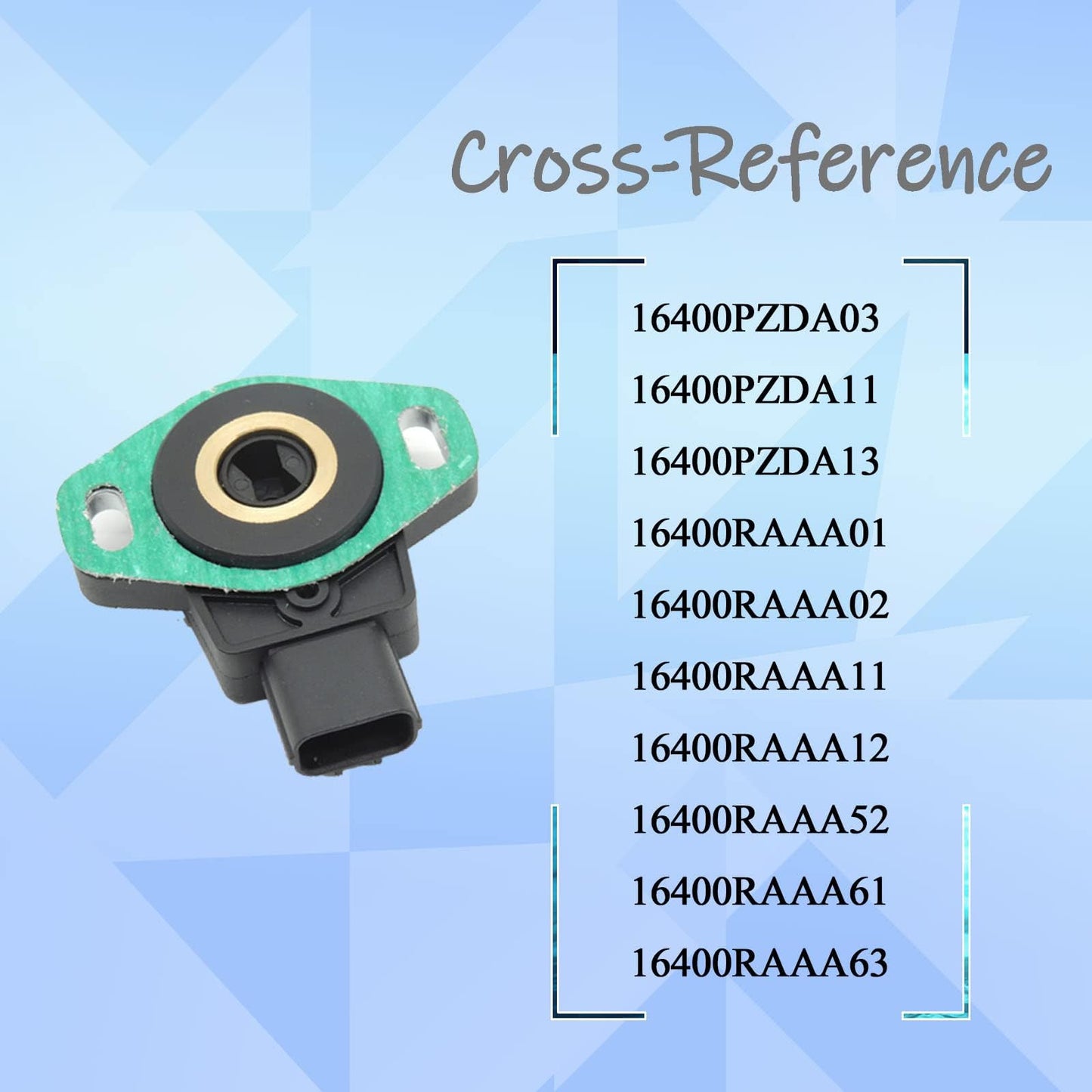 HiSport 977-023 TPS Throttle Position Sensor Compatible with Honda Element Accord 2003 2004 2005 2006 Replacement for OEM T42004, 16400PZDA01, 16400PZDA02, 16400PZDA03, 16400PZDA11, 16400