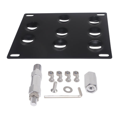 HiSport License Plate Holder Front Bumper Compatible with BMW F30 Sedan/F31 Wagon 3 Series F32 F33 F36 4 Series F10 F11 G30 G31 5 Series E84 X1, No Drill Relocator Hole Adapter Support Holder