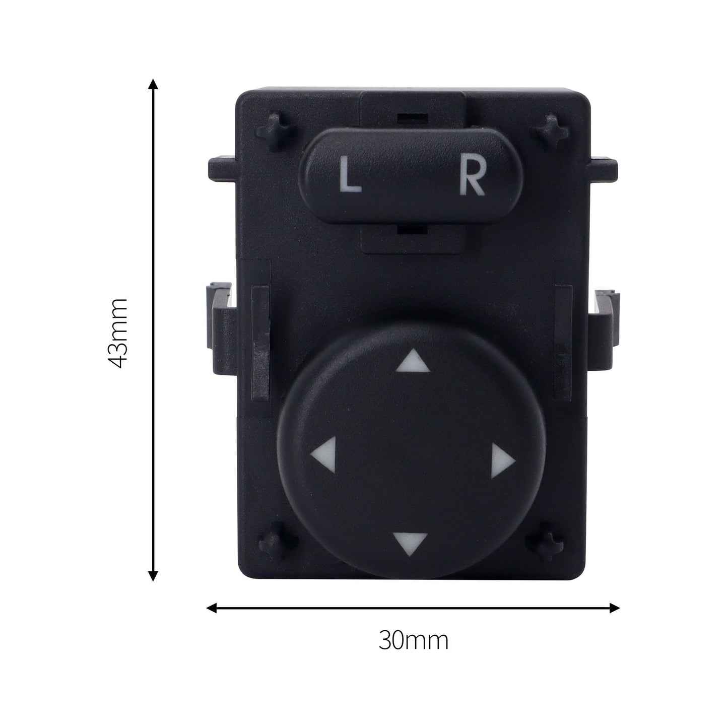 HiSport 901-5202 Heavy Duty Power Mirror Switch Front Driver Side- Compatible with Freightliner Cascadia 2007-2017 - Side View Mirror Control Switch Replace 15829700SR DTL15829700 Black