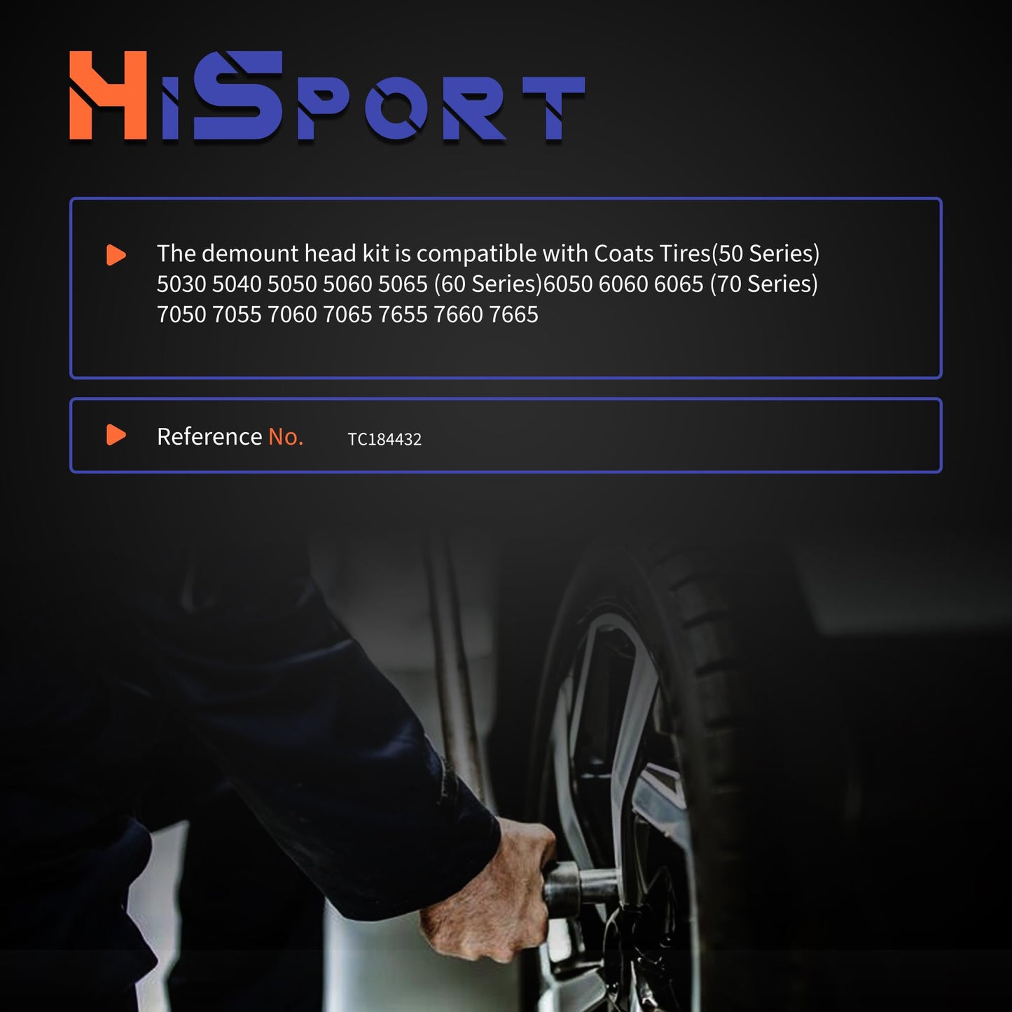 HiSport Grey Low Profile Nylon Mount Demount Head Kit - Compatible with Coats for Low Profile Tire Duck Head Part Replaces TC184432