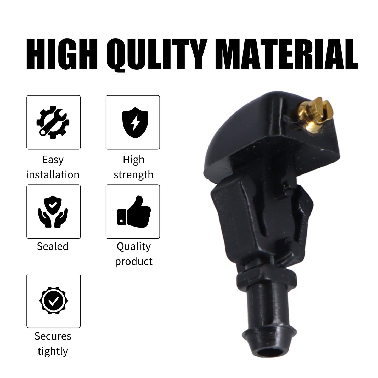 HiSport 3W7Z17603AA Windshield Washer Nozzles Kit - Compatible with Ford Flex E-150 E-250 E-350 Super Duty E-450 Super Duty F-150 Crown Victoria Taurus X Five Hundred Freestyle 2003-2014