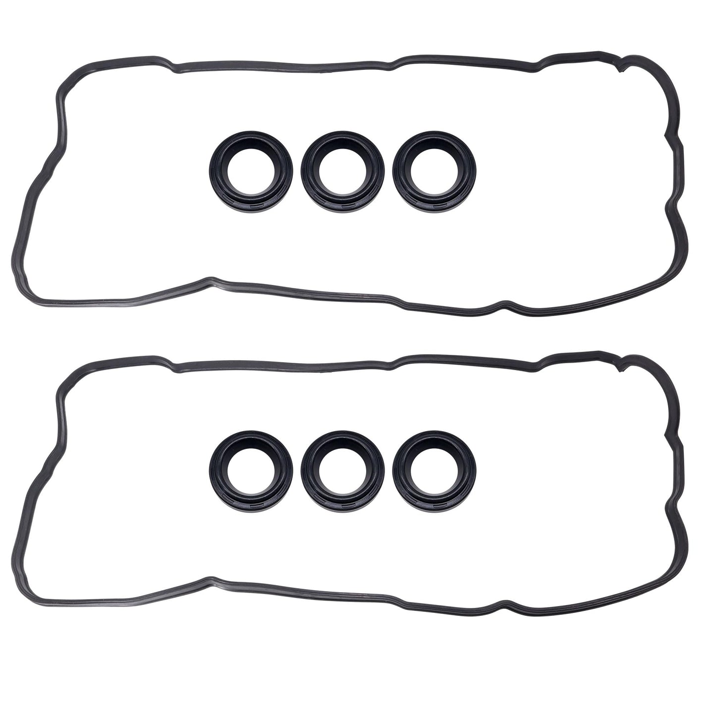 HiSport Valve Cover Gasket Set - Compatible with Lexus ES300 ES330 RX300 RX330 RX400h Compatible with Toyota: Avalon Camry Highlander Sienna Solara 3.0L 3.3L 1999-2008 - Replace VS50588R
