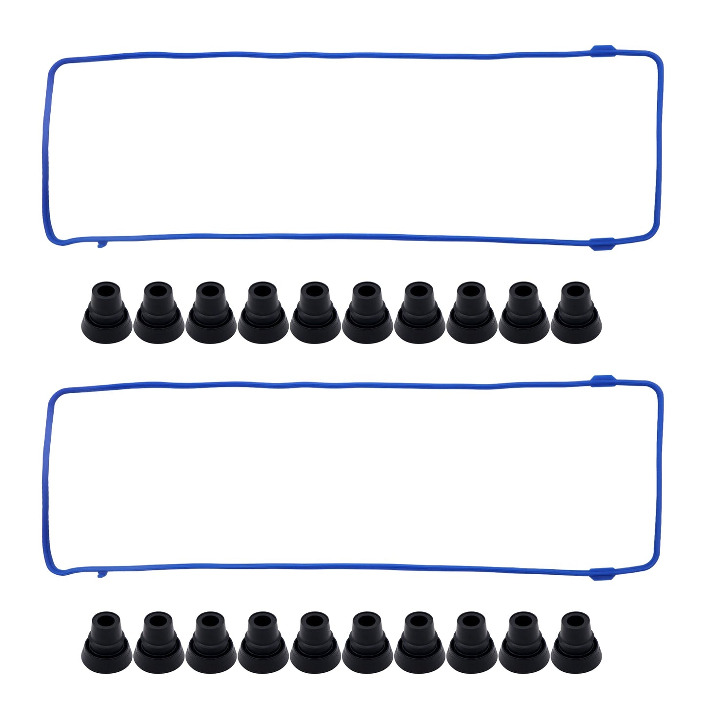 HiSport VS50377R Valve Cover Gasket Seal - Compatible with Ford Crown Victoria E-150 Explorer F-150 F-250 Mustang Thunderbird Lincoln Town Car Mercury Cougar Grand Marquis 4.6L Engine 1991-2002