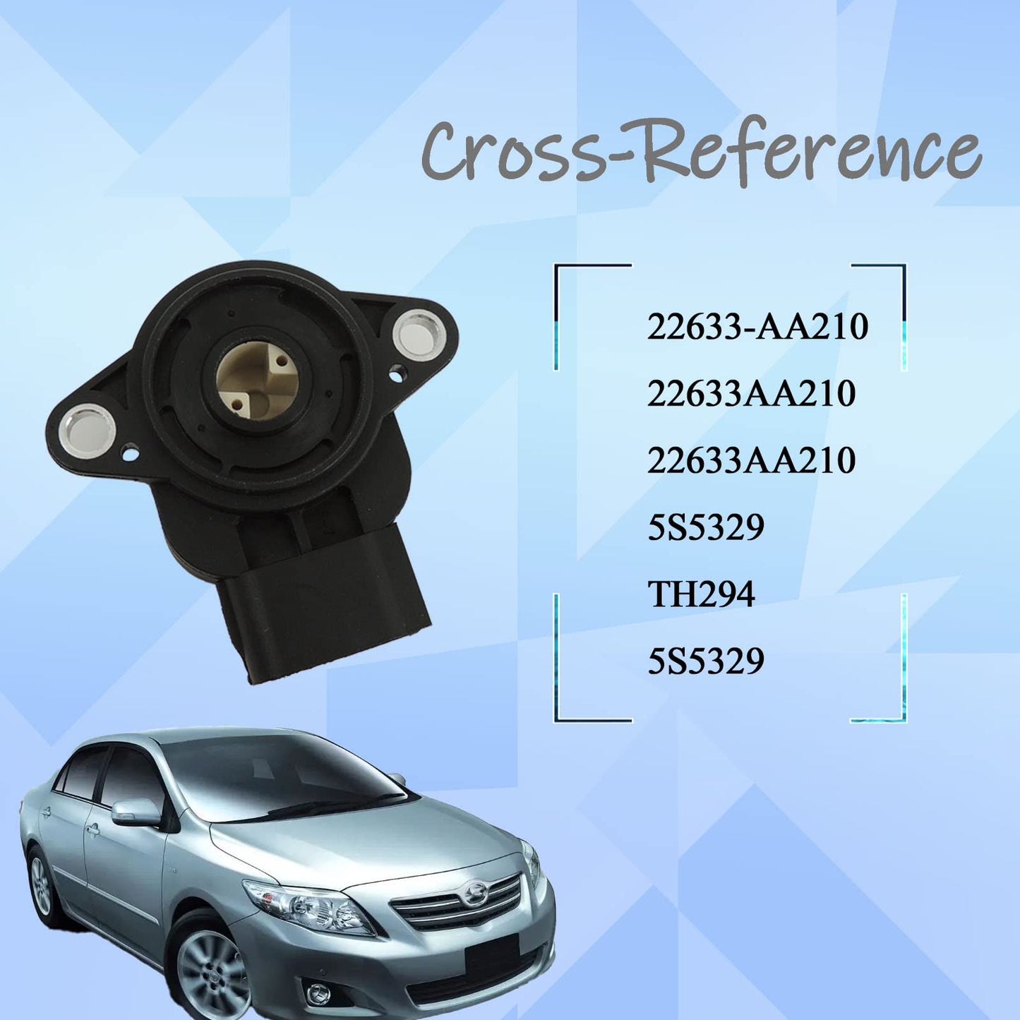 HiSport TPS Throttle Position Sensor - Compatible with Toyota Subaru Scion Chevrolet Replace #22633-AA210