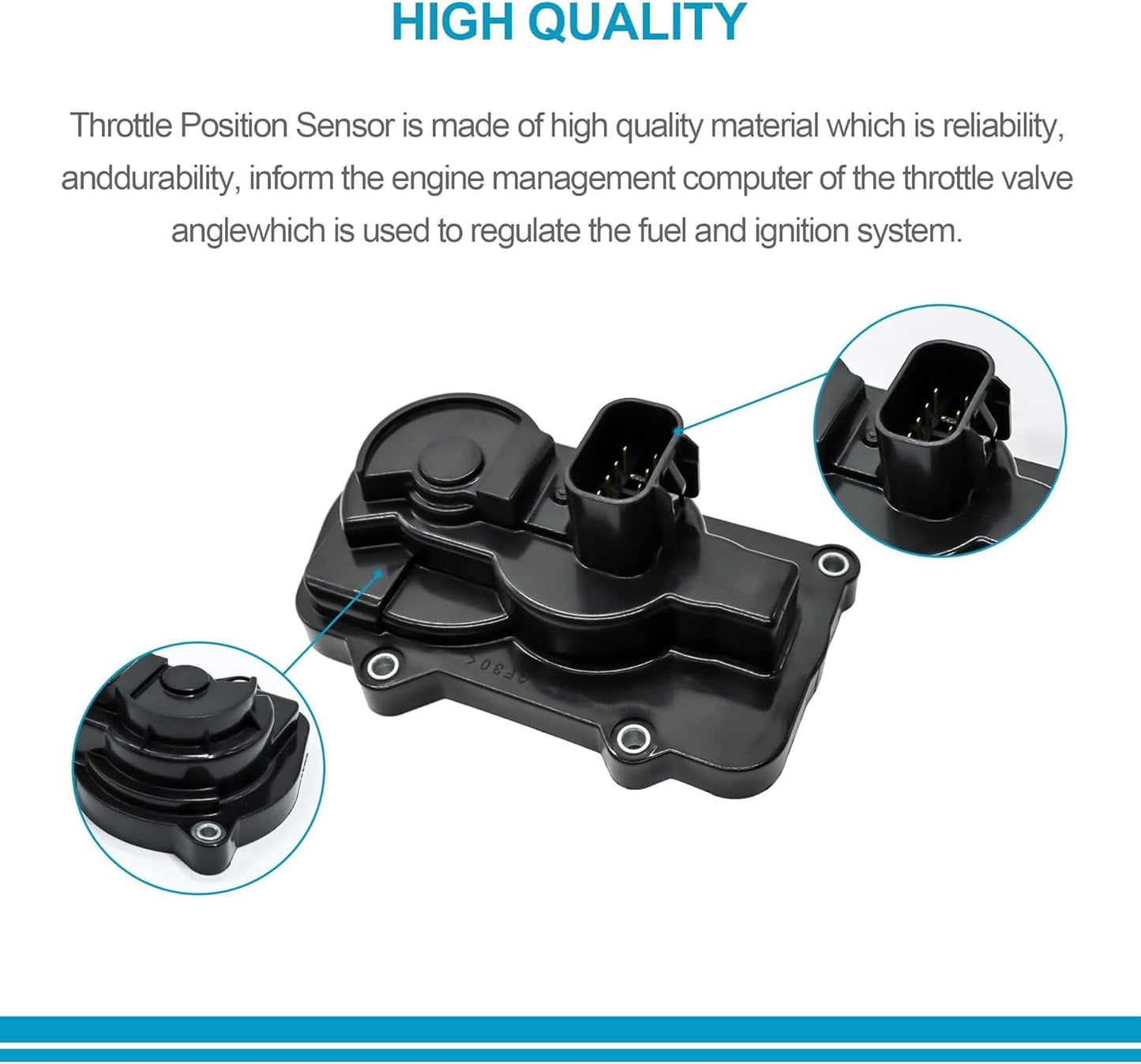 HiSport 977-000 Throttle Body Sensor TPS with Connector Compatible with Cadillac Escalade Chevy Buick Express GMC Throttle Position & Wiring Harness Pigtail Kit Replace 12570800 217-2293 217-2293