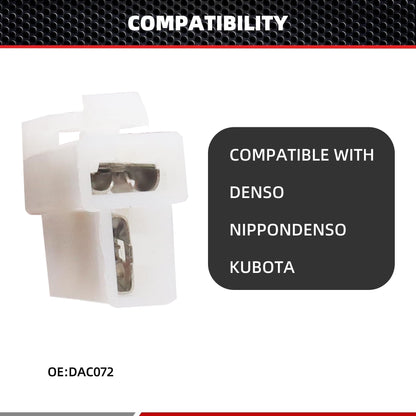 HiSport DAC072 Alternator Connector Pigtail Plug Repair Wire/Wiring Harness Compatible with Nippondenso Kubota 2 Way