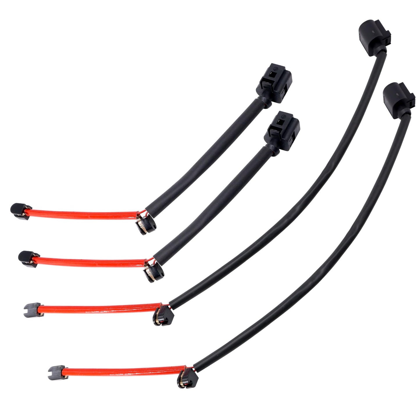 HiSport 4Pcs Front and Rear Disc Brake Pad Wear Sensors - Compatible with Audi Q7 2007-2015 Porsche Cayenne 2003-2010 Volkswagen Touareg 2004-2018 Replace 11633003 11633004