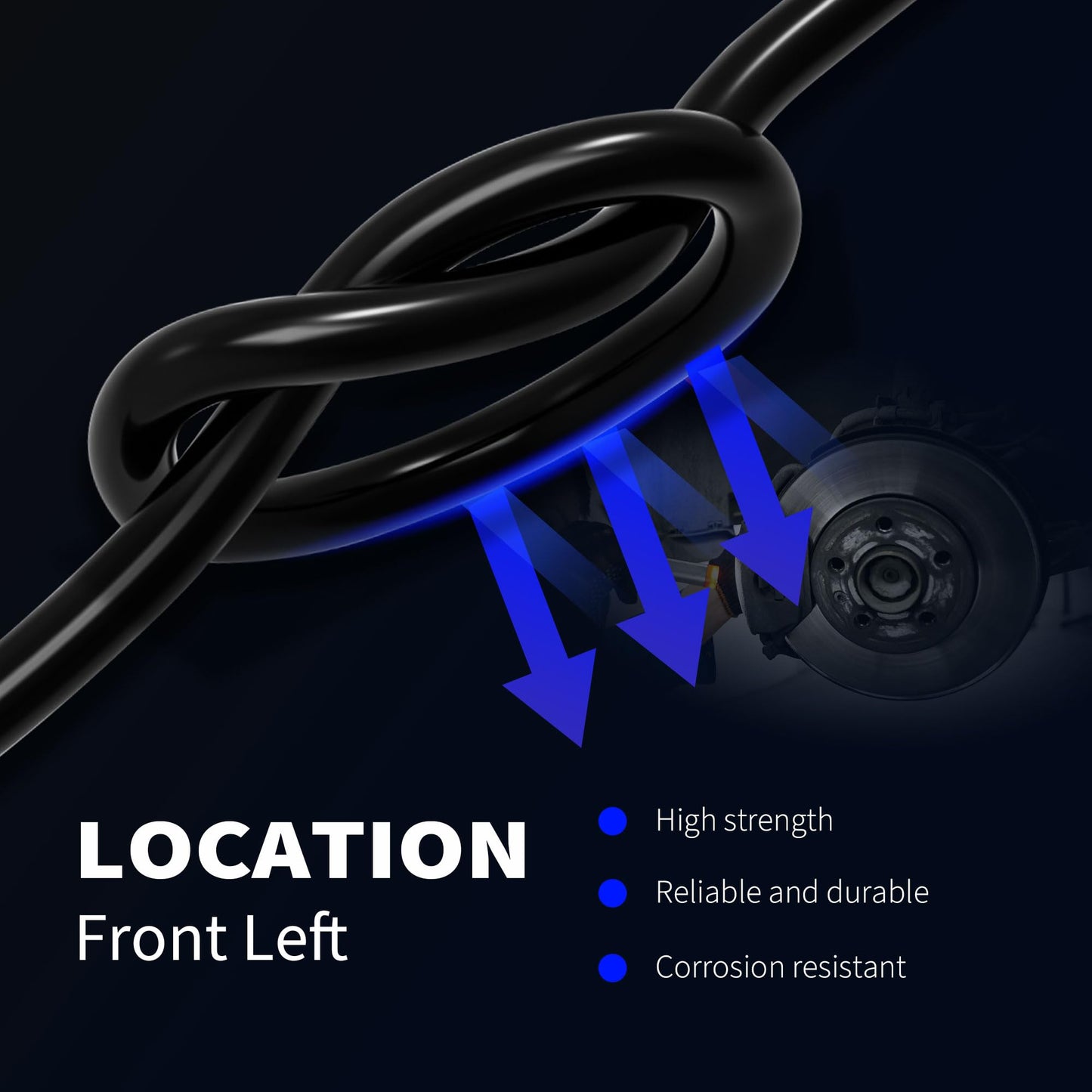 HiSport Front Left ABS Wheel Speed Sensor ALS2199 20811372 2PCS Compatible with Chevrolet Equinox LS LT 2010-2017 Replacement for GMC Terrain SLE SLT